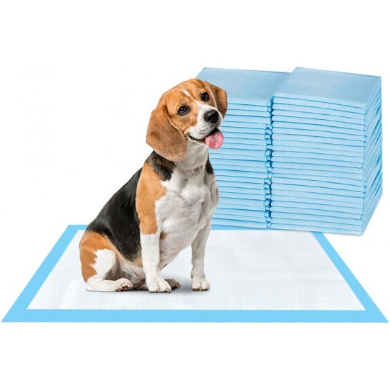 ScratchMe Super-Absorbent Waterproof Dog and Puppy Pet Training Pad, Housebreaking Pet Pad, 100-Count Extra Small-Size, 13’’X17.7’’, Blue