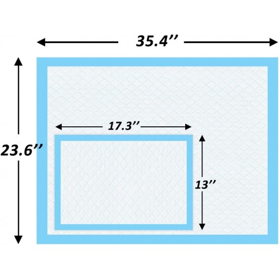 ScratchMe Super-Absorbent Waterproof Dog and Puppy Pet Training Pad, Housebreaking Pet Pad, 100-Count Extra Small-Size, 13’’X17.7’’, Blue