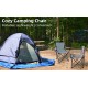 YSSOA Portable Folding Grey Camping Chair, 1-Pack