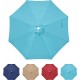 9' Patio Umbrella Replacement Canopy Outdoor Table Market Yard Umbrella Replacement Top Cover, Turquoise