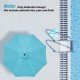 9' Patio Umbrella Replacement Canopy Outdoor Table Market Yard Umbrella Replacement Top Cover, Turquoise