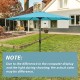 9' Patio Umbrella Replacement Canopy Outdoor Table Market Yard Umbrella Replacement Top Cover, Turquoise