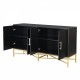 U_STYLE  Distinctive Features of Four-Door Sideboard with Metal and Cross-Leg Design,Suitable for Living Rooms,Entrance and Study