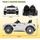 2 Seater Ride On Car for Kids with Remote Control 24V Battery Powered Electric Car with, Swing Button, Mp3, Two Seater Kids Electric Vehicles (White)