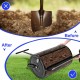 Compost Spreader Peat Moss Spreader with Upgrade T Shaped Handle for Planting Seeding Durable Lightweight Metal Mesh Spreader for Lawn Garden Care Manure Spreaders (Black)