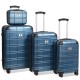 Luggage Sets ABS+PC Hardshell 4pcs  Luggage Hardside Lightweight Durable Suitcase sets Spinner Wheels Suitcase with TSA Lock (12/20/24/28),Pearl Blue