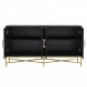 U_STYLE  Distinctive Features of Four-Door Sideboard with Metal and Cross-Leg Design,Suitable for Living Rooms,Entrance and Study