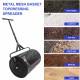 Compost Spreader Peat Moss Spreader with Upgrade T Shaped Handle for Planting Seeding Durable Lightweight Metal Mesh Spreader for Lawn Garden Care Manure Spreaders (Black)