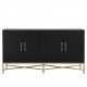 U_STYLE  Distinctive Features of Four-Door Sideboard with Metal and Cross-Leg Design,Suitable for Living Rooms,Entrance and Study