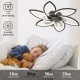 30.7In Ceiling Fan with Lights, Remote Control 3 Color Temperatures,6 Gear wind Speed Fan Light