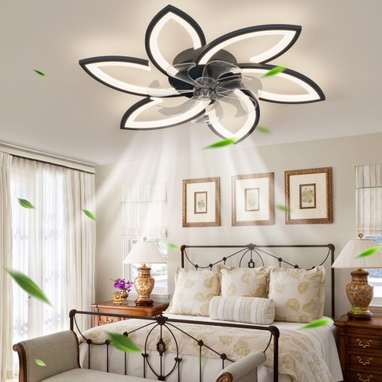 30.7In Ceiling Fan with Lights, Remote Control 3 Color Temperatures,6 Gear wind Speed Fan Light