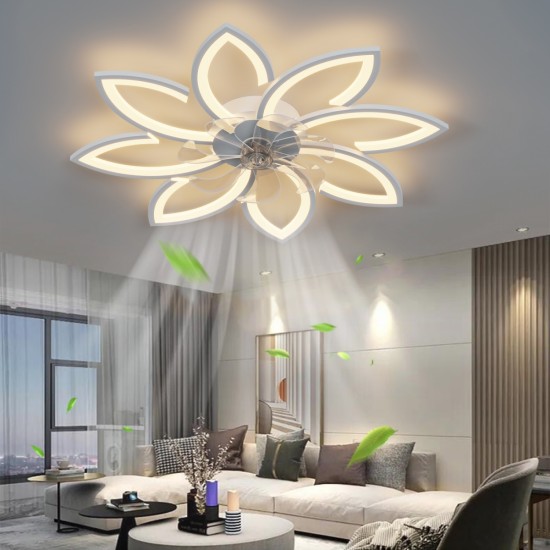 35.4In Ceiling Fan with Lights, Remote Control 3 Color Temperatures,6 Gear wind Speed Fan Light