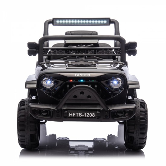 12V Kids Ride On Electric Truck Car W/Parents Control,2WD,Four-wheel suspension,Early education function,Adjustable volume,USB,MP3,Bluetooth,Microphone jack,Power display,LED lights For kids aged 3.