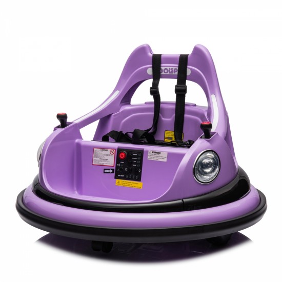 12V ride on bumper car for kids,electric car for kids,1.5-5 Years Old,W/Remote Control, LED Lights, Bluetooth & 360 Degree Spin, Vehicle body with anti-collision padding
Five-point Safety Belt,2wd