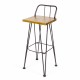 DENALI INDUSTIAL WOOD AND METAL BARSTOOL