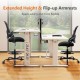 Sweetcrispy Drafting Tall Office Chair Ergonomic High Desk Chair with Flip-up Armrests