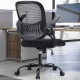 Sweetcrispy Office Mid Back Ergonomic Mesh Computer Desk Larger Seat Executive Height Adjustable Swivel Task Chair with Lumbar Support