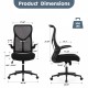 Sweetcrispy Ergonomic Executive High-Back Office Chair Breathable Mesh Computer Chair