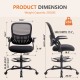 Sweetcrispy Drafting Tall Office Chair Ergonomic High Desk Chair with Flip-up Armrests