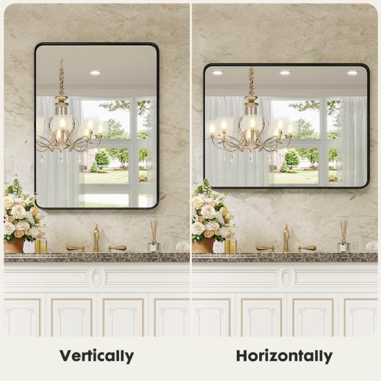 Bathroom Mirror Vanity Mirror for Wall,Aluminum Alloy Framed Wall Mirror Farmhouse,40 Inch ×30 Inch 