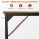 Modern Simple Style Wooden Work Office Desks with Storage,31 Inch,Brown