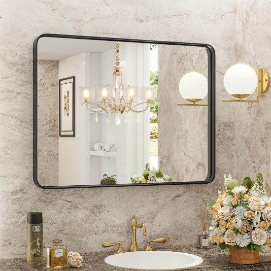 Bathroom Mirror Vanity Mirror for Wall,Aluminum Alloy Framed Wall Mirror Farmhouse,40 Inch ×30 Inch 