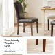 Modern Armless Dining Chairs With Upholstered Fabric,Black,2P