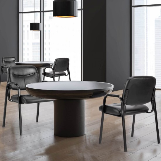 Leather Conference Room Chairs with Padded Arms,2P