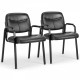 Leather Conference Room Chairs with Padded Arms,2P