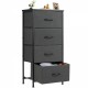 Drawers Dresser Chest of Drawers,Metal Frame and Wood Top,4bc,Gray