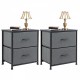 Drawers Dresser Chest of Drawers,Metal Frame and Wood Top,2bc,Gray