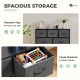 7 storage Spaces, assembled wardrobe lockers, bedroom furniture lockers,gray