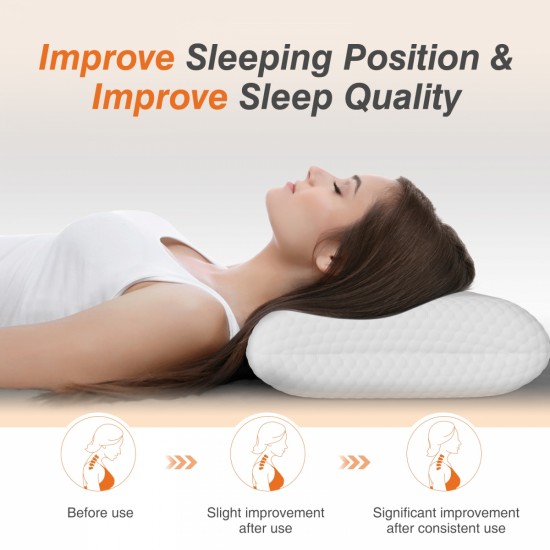 Foam pillow, sleeping pillow, soft and comfortable, removable, machine washable cover,1 pack,24  Inchx 16