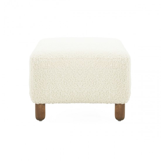 Comfortable Ottoman, White