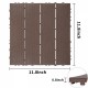 Plastic Interlocking Deck Tiles, 11.8 Inch x11.8 Inch (Pack of 44), Patio Flooring Outdoor Waterproof All Weather Use for Garden Poolside Front/Back Yard, Light Coffee Color