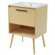 24 Inch  Bathroom Vanity with Sink Combo, Multi-functional Bathroom Cabinet with Drawer,  MDF Board, Natural