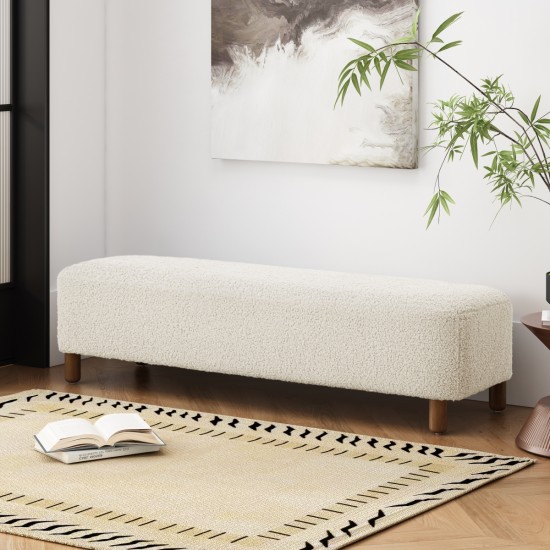 Comfortable Ottoman, White