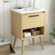 24 Inch  Bathroom Vanity with Sink Combo, Multi-functional Bathroom Cabinet with Drawer,  MDF Board, Natural