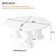 ON-TREND Φ39.4'' Easy Assembly Round Petal-Shaped Coffee Table, Cream Style Center Table with 3 Thick Legs, Minimalist Irregular End Table with Sleek Round Edges for Living Room, White