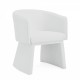 Modern style simple and elegant chair, white leisure chair, suitable for dining/bedroom/living room/reception desk (assembly required)-White