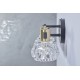 Vintage 4-Light Wall Sconce with Clear Crystal Shades, Black Iron Finish Vanity Light Fixture for Bathroom or Hallway (No Bulbs)