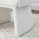 Modern style simple and elegant chair, white leisure chair, suitable for dining/bedroom/living room/reception desk (assembly required)-White