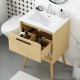 24 Inch  Bathroom Vanity with Sink Combo, Multi-functional Bathroom Cabinet with Drawer,  MDF Board, Natural