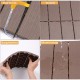 Plastic Interlocking Deck Tiles, 11.8 Inch x11.8 Inch (Pack of 44), Patio Flooring Outdoor Waterproof All Weather Use for Garden Poolside Front/Back Yard, Light Coffee Color