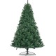 8ft Artificial Christmas Tree Full Natural Spruce PVC Fir Tree Foldable Metal Stand Unlit Green