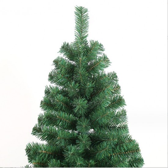 8ft Artificial Christmas Tree Full Natural Spruce PVC Fir Tree Foldable Metal Stand Unlit Green