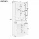 Tall Bathroom Storage Cabinet, Cabinet with Four Doors and Drawers, Adjustable Shelf, MDF Board, White