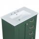 30 Inch  Bathroom Vanity with Sink, One Package, Green Bathroom Cabinet with Drawers, Solid Frame and MDF Board