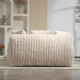 COOLMORE Corduroy lazy sofa With 3 back pillows,Comfy Sofa- Deep Seat Couch for Living Room,Club (Beige)