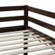 Solid Wooden, Solid Rubber Wooden Twin over Twin Loft Bed with Ladder, with Bed Platform of Strengthened Slats  , Espresso